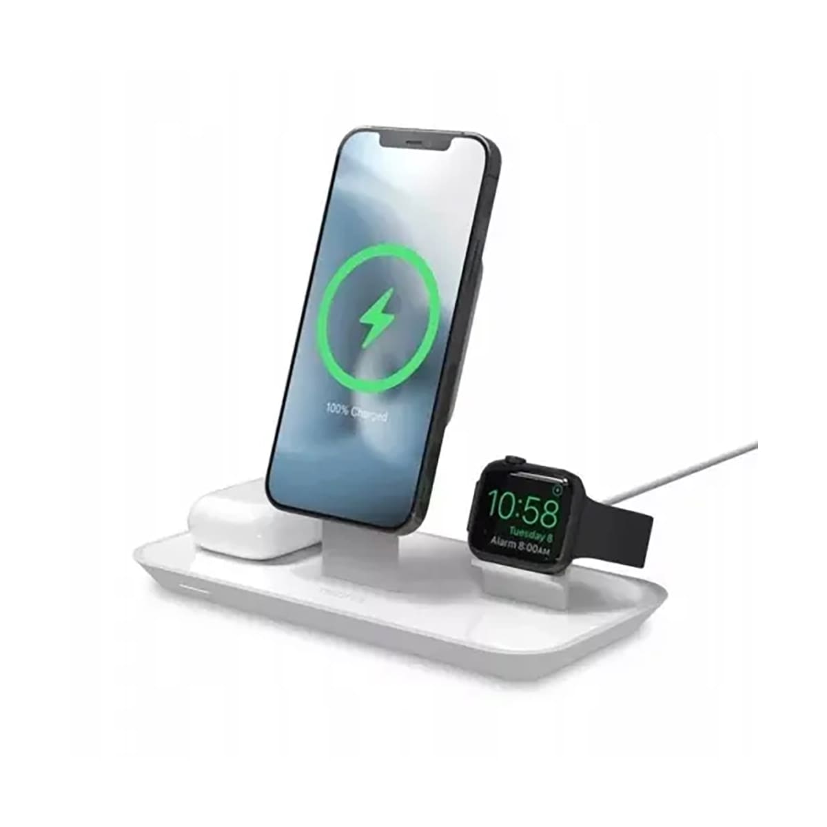 Mophie Snap+ Ładowarka bezprzewodowa 3w1 kompatybilna z MagSafe / 15W - Biała