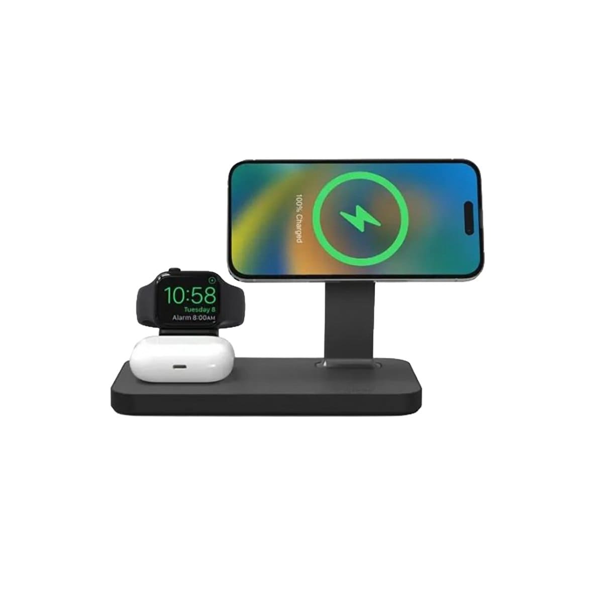 Mophie Snap+ Ładowarka bezprzewodowa 3w1 kompatybilna z MagSafe / 15W - Czarna Mophie Snap+ Ładowarka bezprzewodowa 3w1 kompatybilna z MagSafe / 15W - Czarna