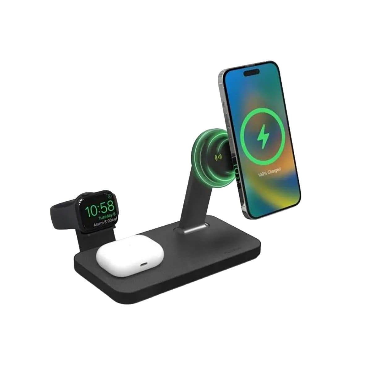 Mophie Snap+ Ładowarka bezprzewodowa 3w1 kompatybilna z MagSafe / 15W - Czarna Mophie Snap+ Ładowarka bezprzewodowa 3w1 kompatybilna z MagSafe / 15W - Czarna