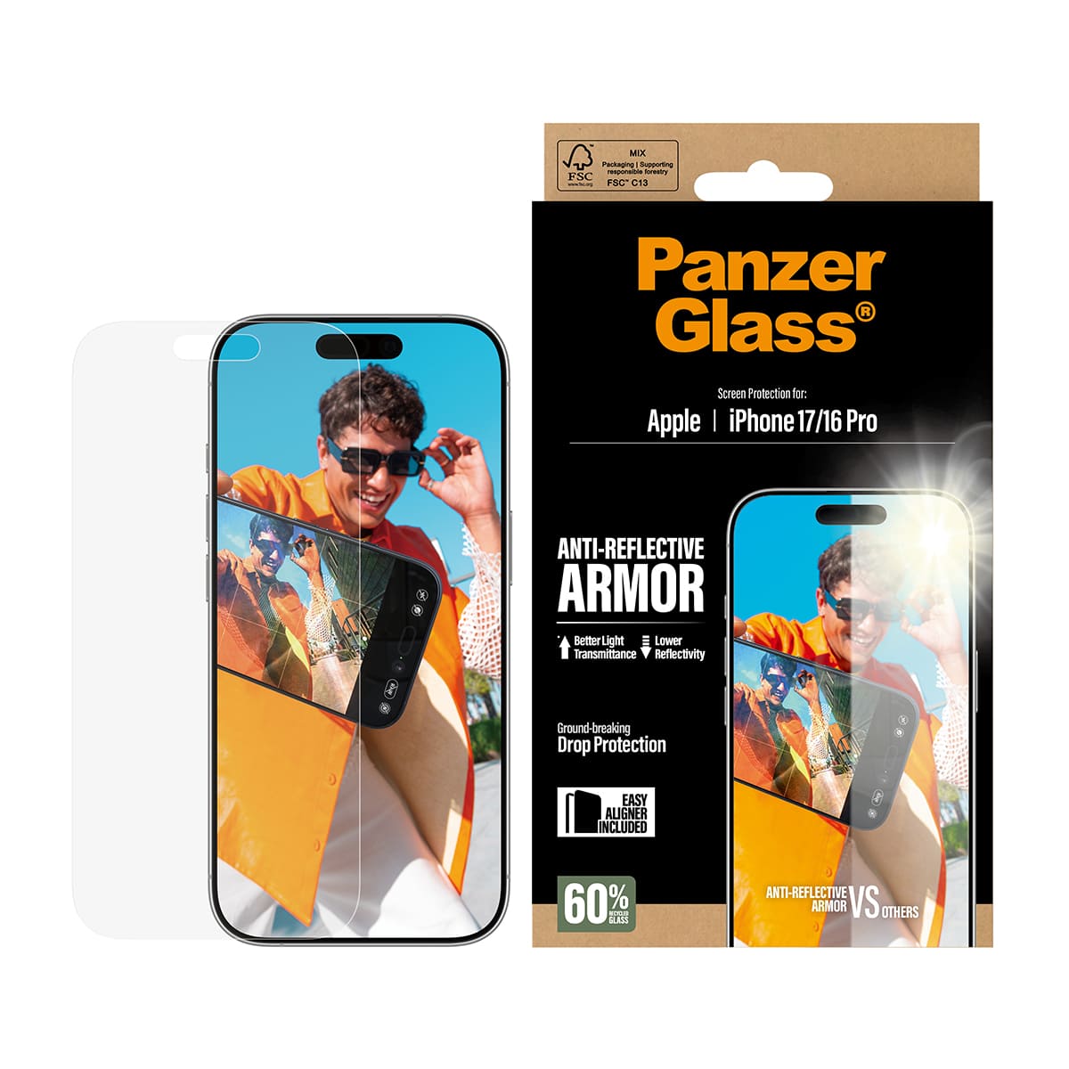 PanzerGlass Armor Anti-Reflective EasyAligner Szkło hartowane do iPhone 17 / 16 Pro PanzerGlass Armor Anti-Reflective EasyAligner Szkło hartowane do iPhone 17 / 16 Pro