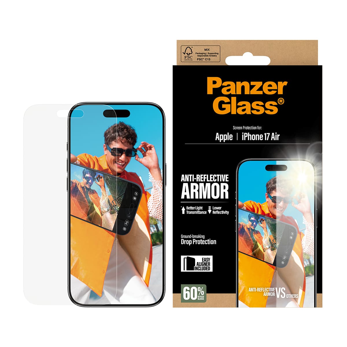 PanzerGlass Armor Anti-Reflective EasyAligner Szkło hartowane do iPhone Air 