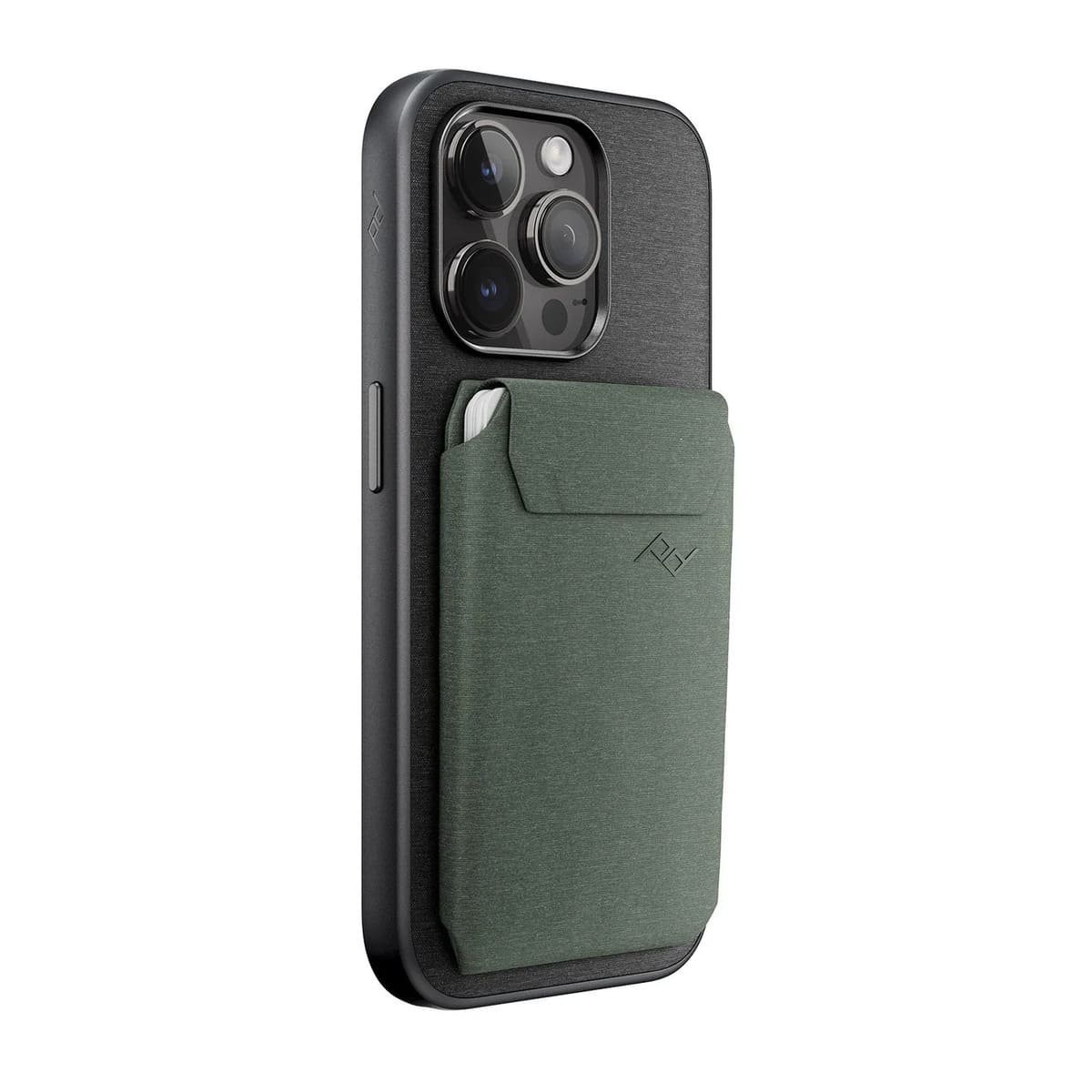 Peak Design Mobile Slim Magnetyczny portfel płaski do iPhone - Szarozielony