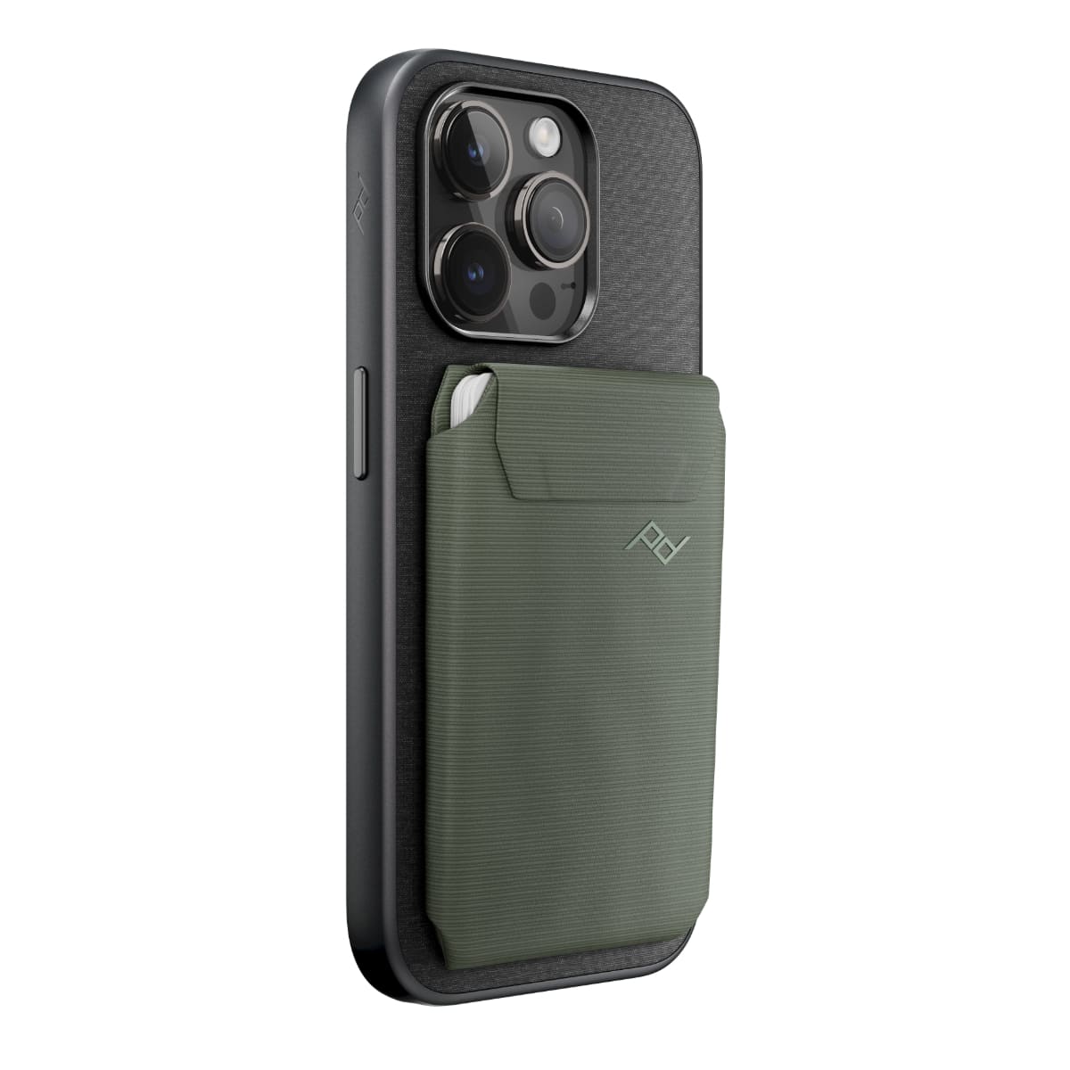Peak Design Mobile Slim Magnetyczny portfel płaski do iPhone - Szarozielony