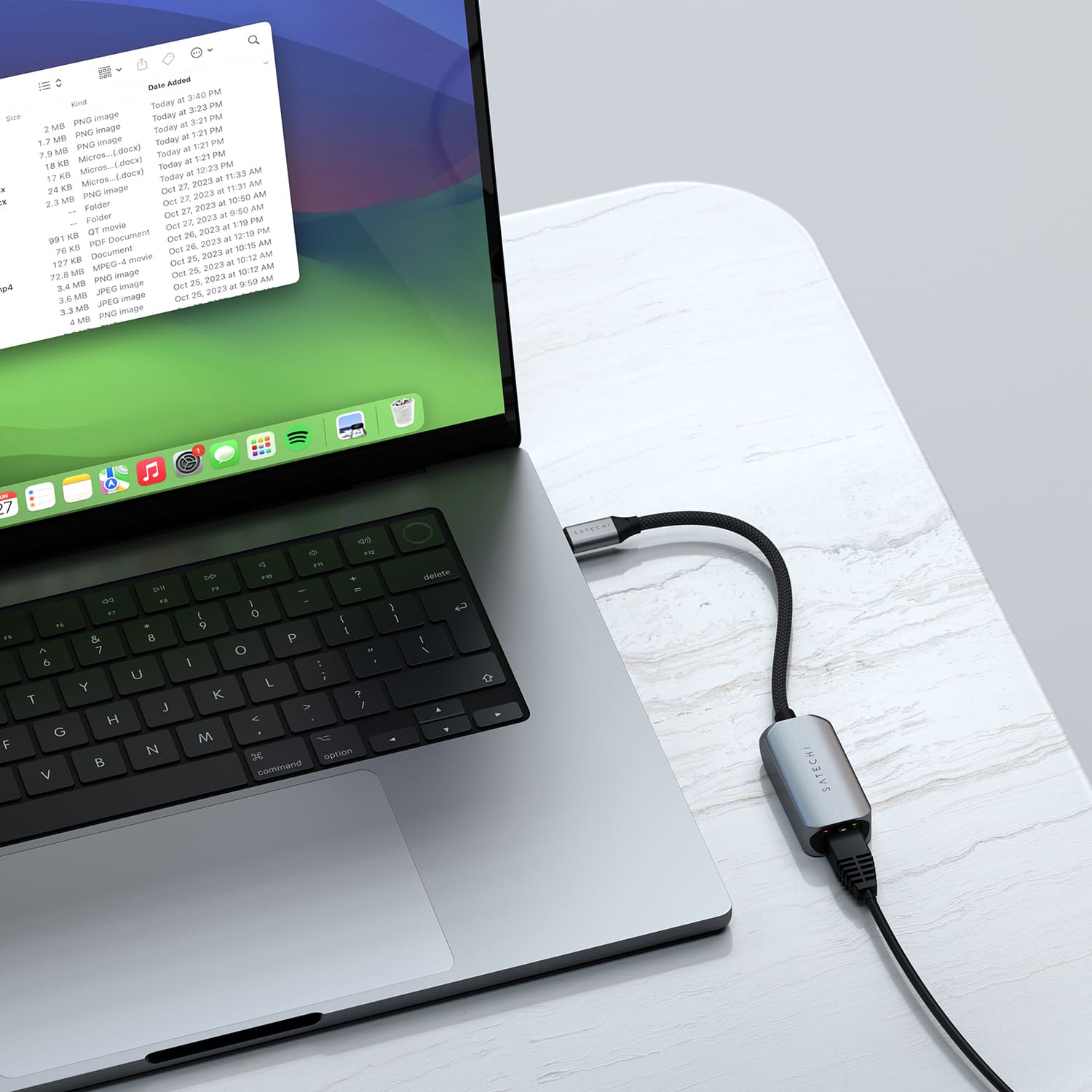 Satechi Ethernet Adapter USB-C 2.5 Gigabit do Ethernet - Gwiezdna szarość (Space Gray)