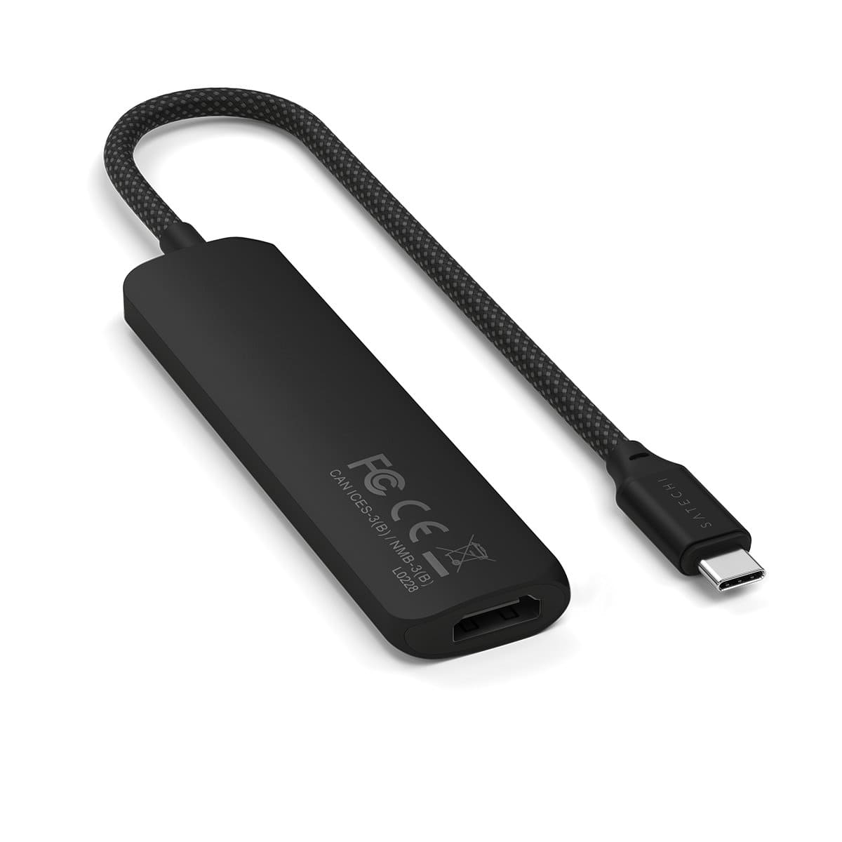 Satechi Slim Multiport Adapter 4K Aluminiowy adapter do urządzeń mobilnych USB-C 4w1 USB-C / 4K HDMI / 2x USB-A - Czarny