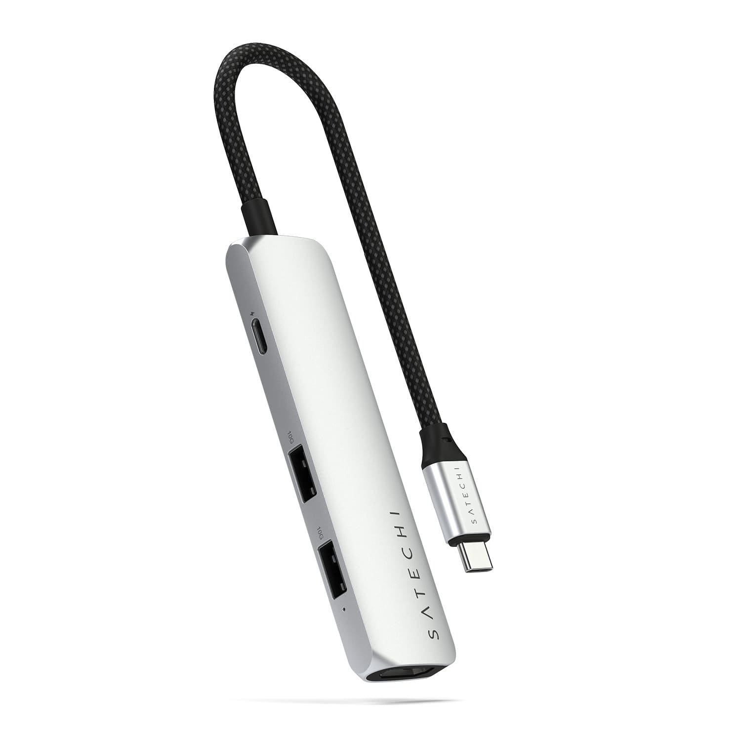 Satechi Slim Multiport Adapter 4K Aluminiowy adapter do urządzeń mobilnych USB-C 4w1 USB-C / 4K HDMI / 2x USB-A - Srebrny Satechi Slim Multiport Adapter 4K Aluminiowy adapter do urządzeń mobilnych USB-C 4w1 USB-C / 4K HDMI / 2x USB-A - Srebrny