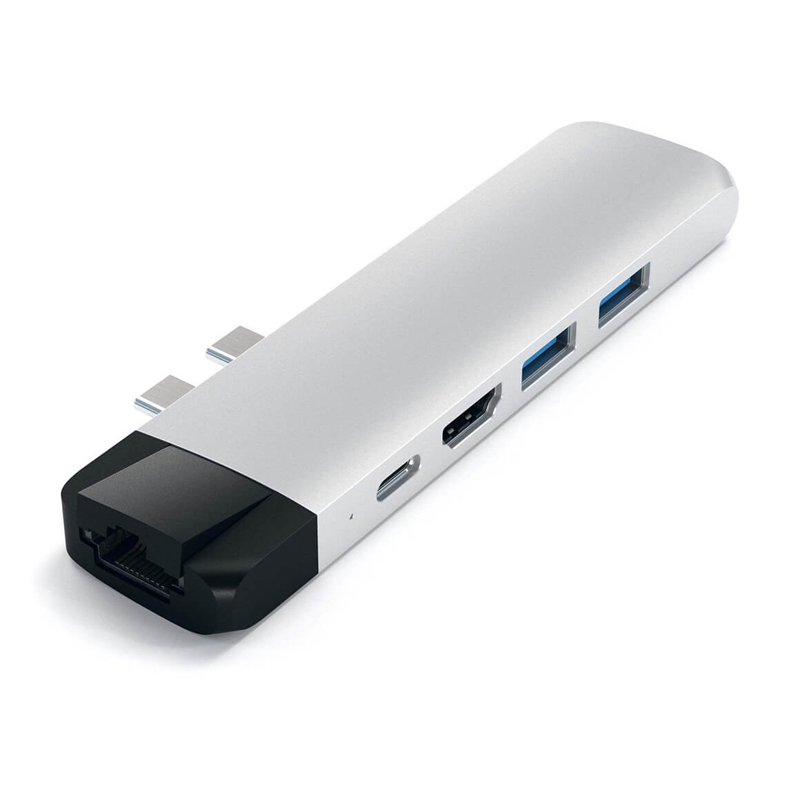 Satechi USB-C PRO HUB Ethernet - 2xUSB 3.0 / Ethernet / HDMI / USB-C / microSD / Silver (srebrny) Satechi USB-C PRO HUB Ethernet - 2xUSB 3.0 / Ethernet / HDMI / USB-C / microSD / Silver (srebrny)