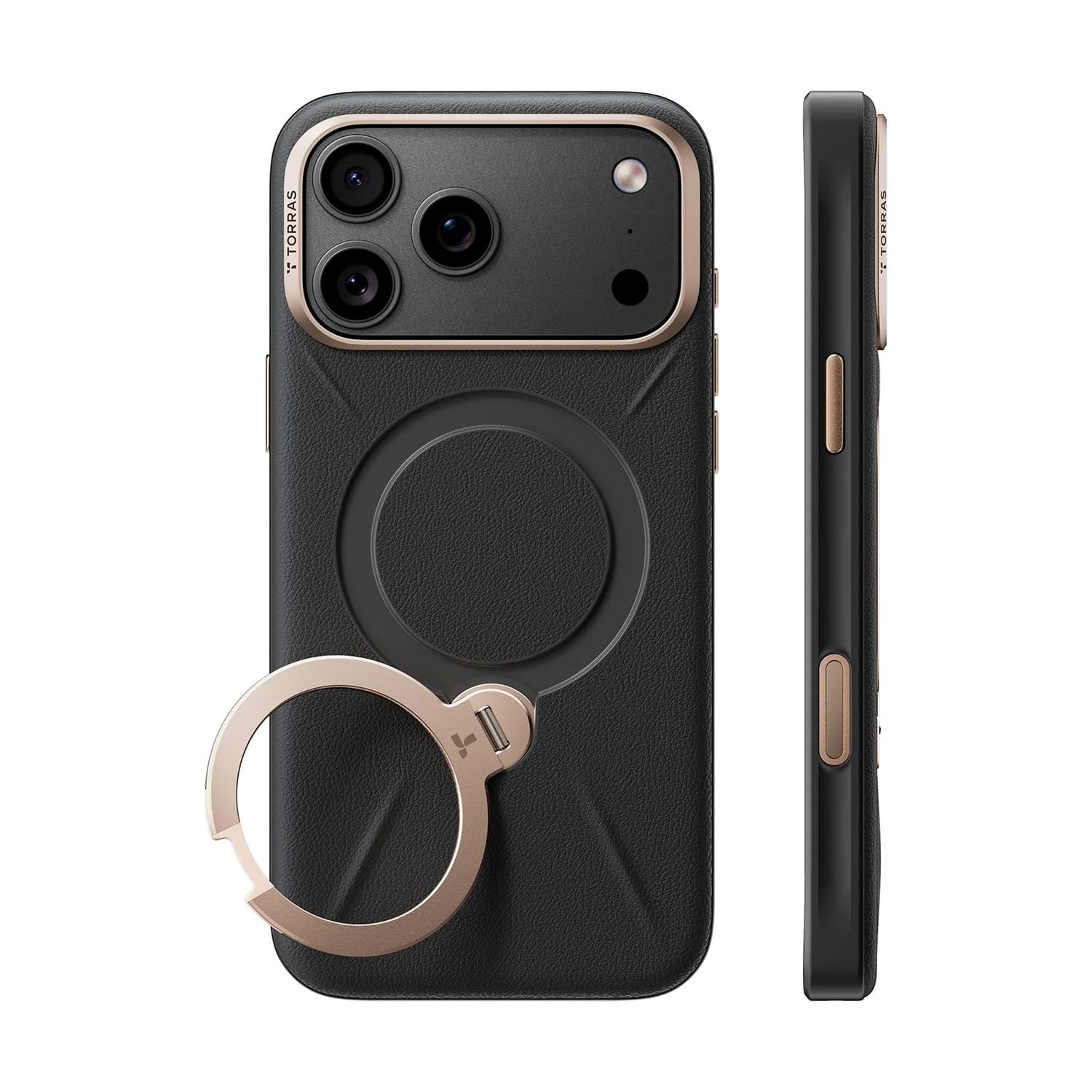 TORRAS Ostand Q3 VegSkin Etui do iPhone 18 Pro Max / 17 Pro Max kompatybilne z MagSafe - Czarne
