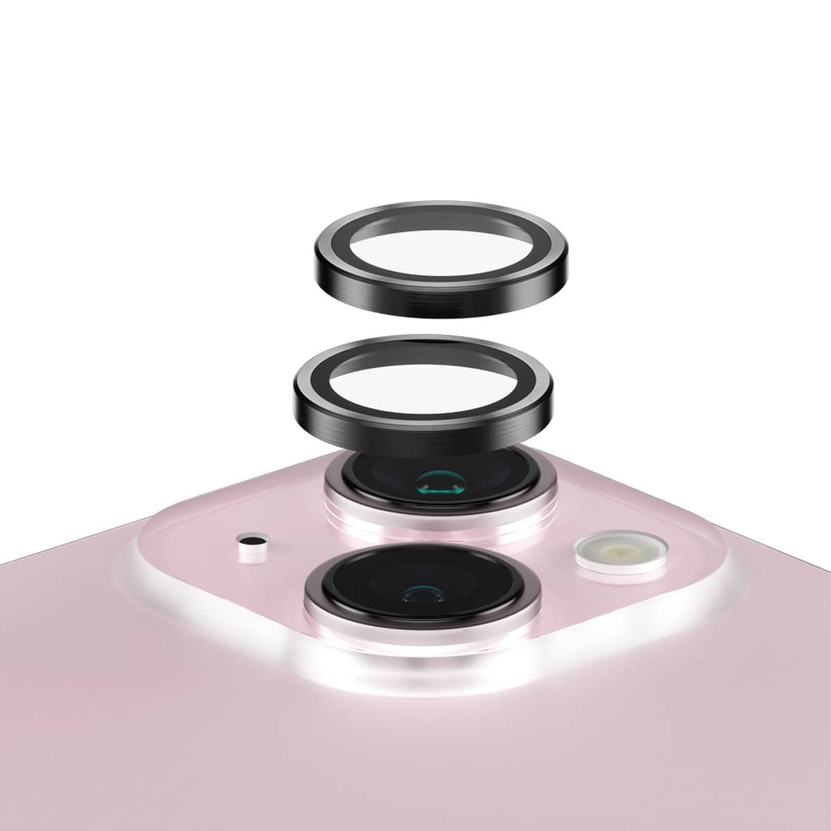 PanzerGlass Hoops Camera Szkło ochronne na aparat do iPhone 15 / 15 Plus - Czarne