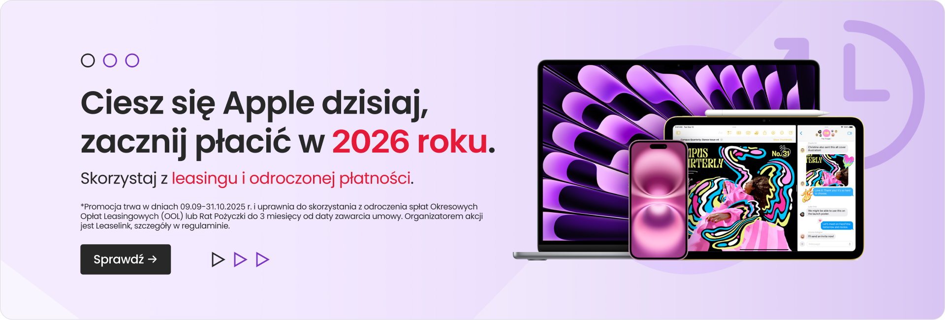 Ciesz się Apple dzisiaj, zacznij płacić w 2026 roku!