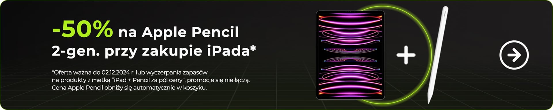 -50% na Apple Pencil 2 przy zakupie iPada