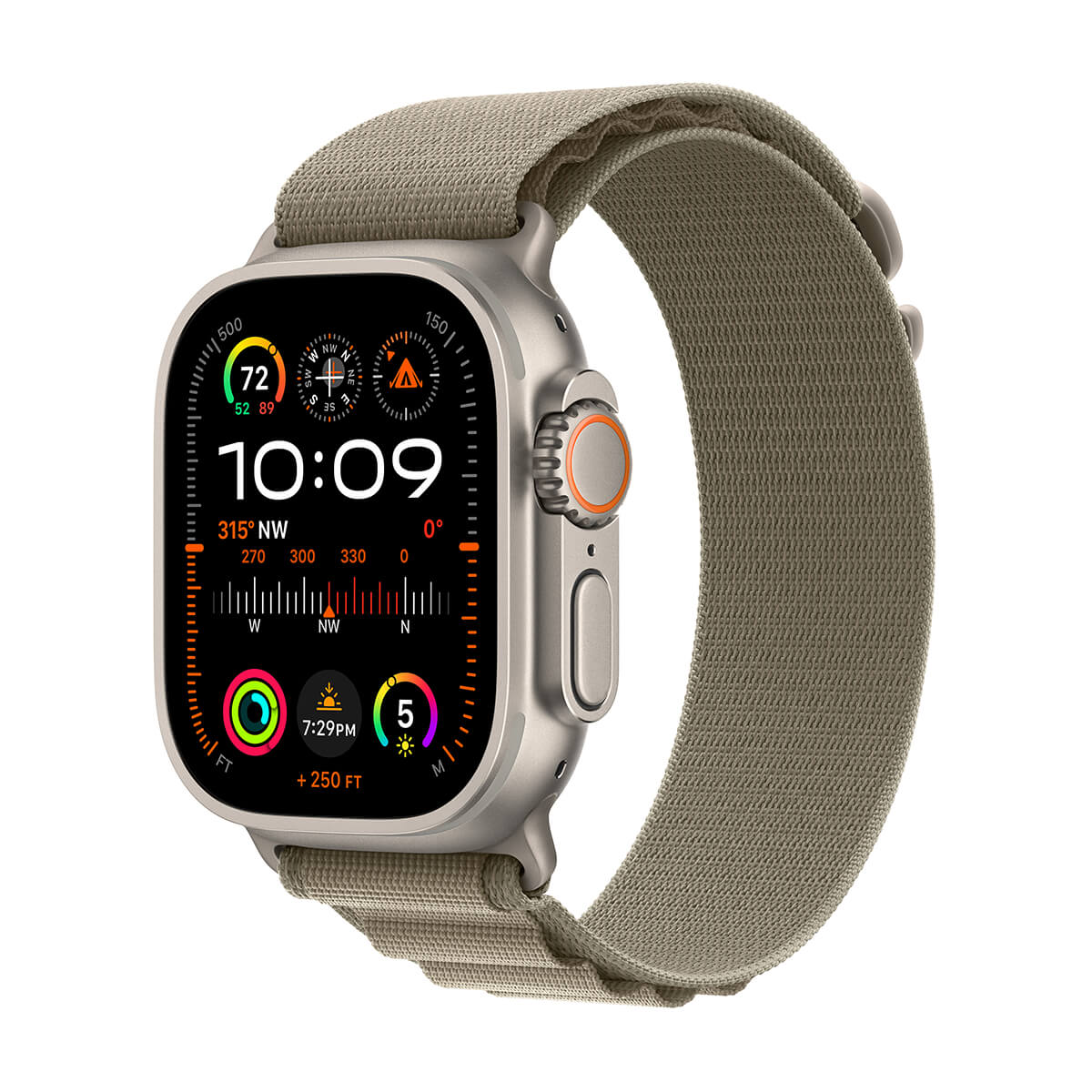 Apple Watch Ultra 2 GPS + Cellular Koperta 49mm z tytanu z Opaską Apline w kolorze moro