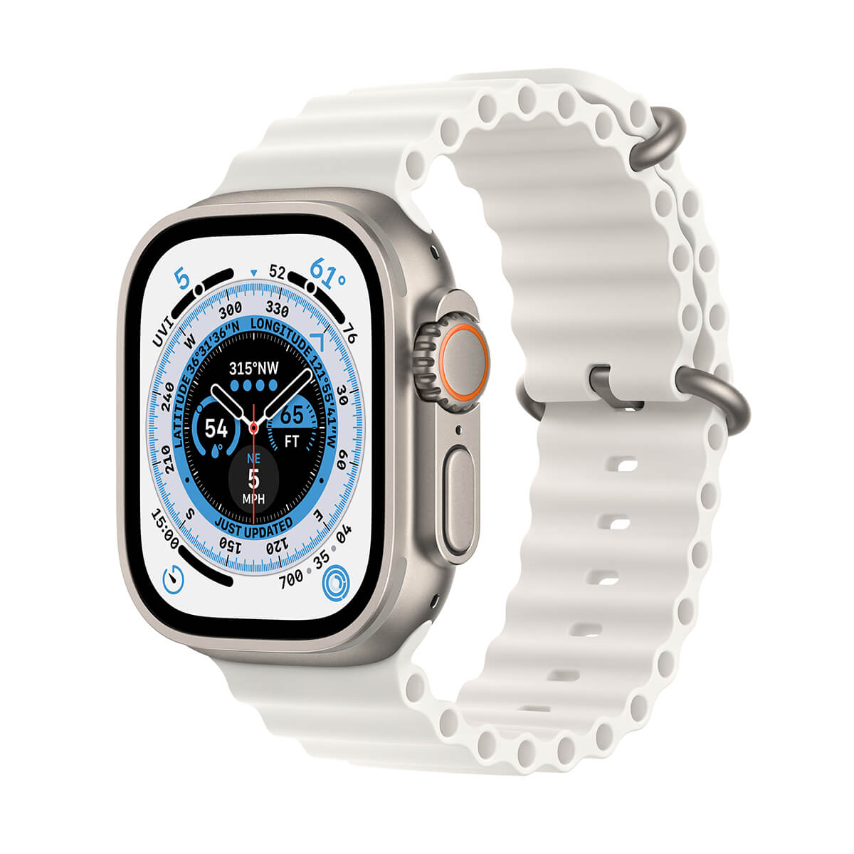 Apple Watch Ultra GPS Cellular Koperta 49mm z tytanu z paskiem Ocean w kolorze białym