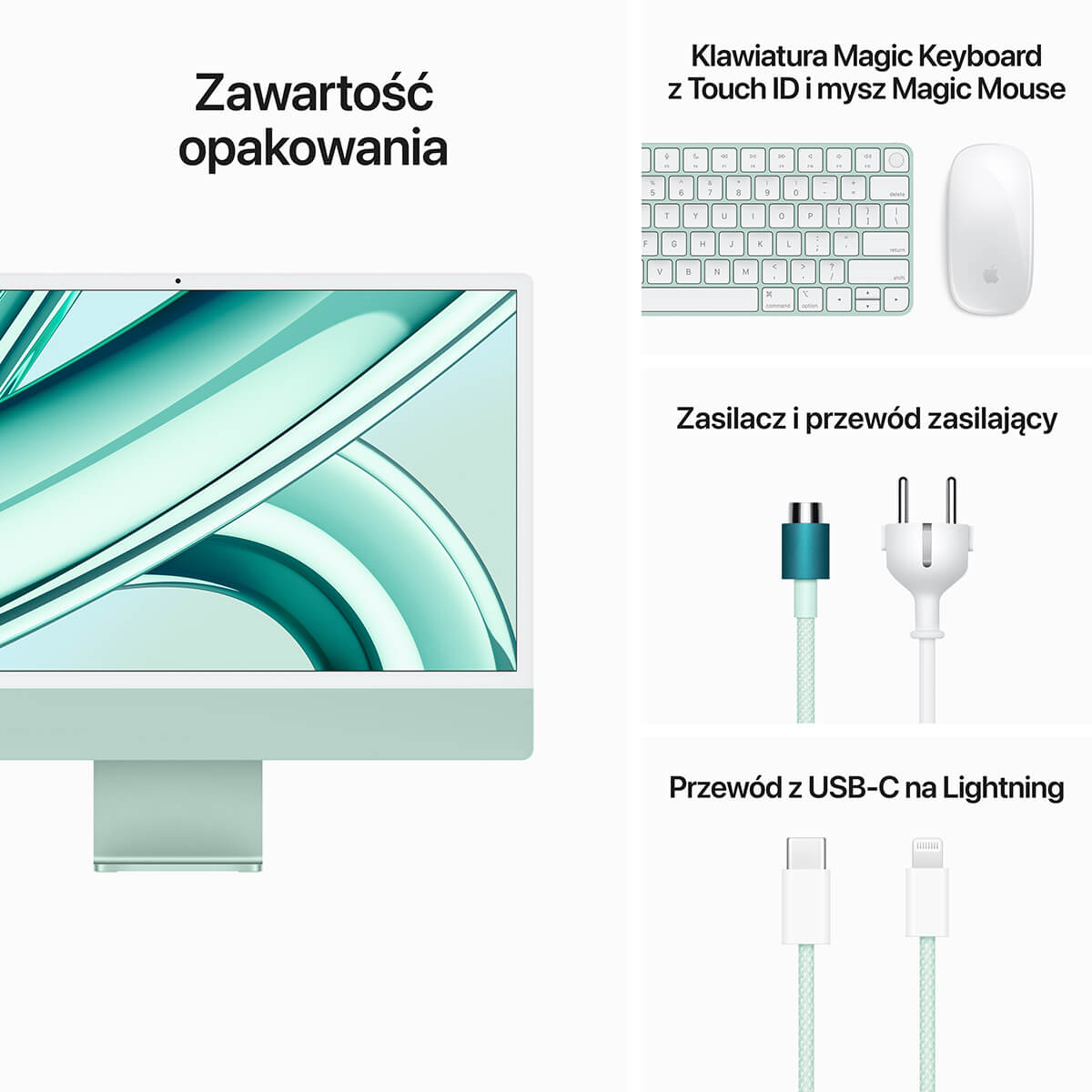 iMac 24 4,5K M3 - Informacje o produkcie iMac 24 4,5K M3 - Informacje o produkcie