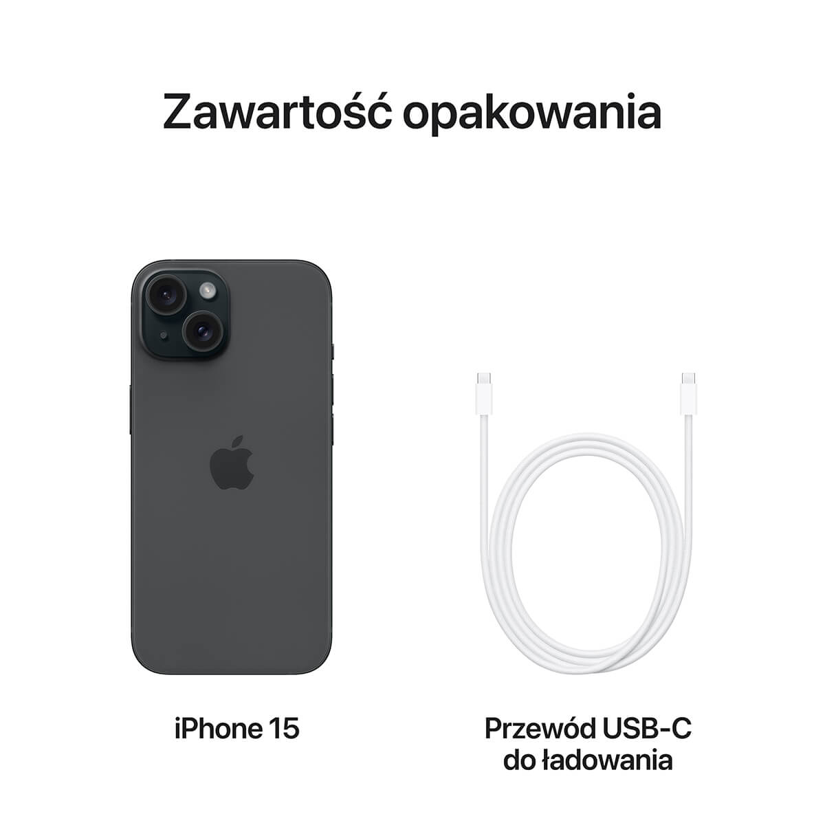 iPhone 15 Black - zestaw