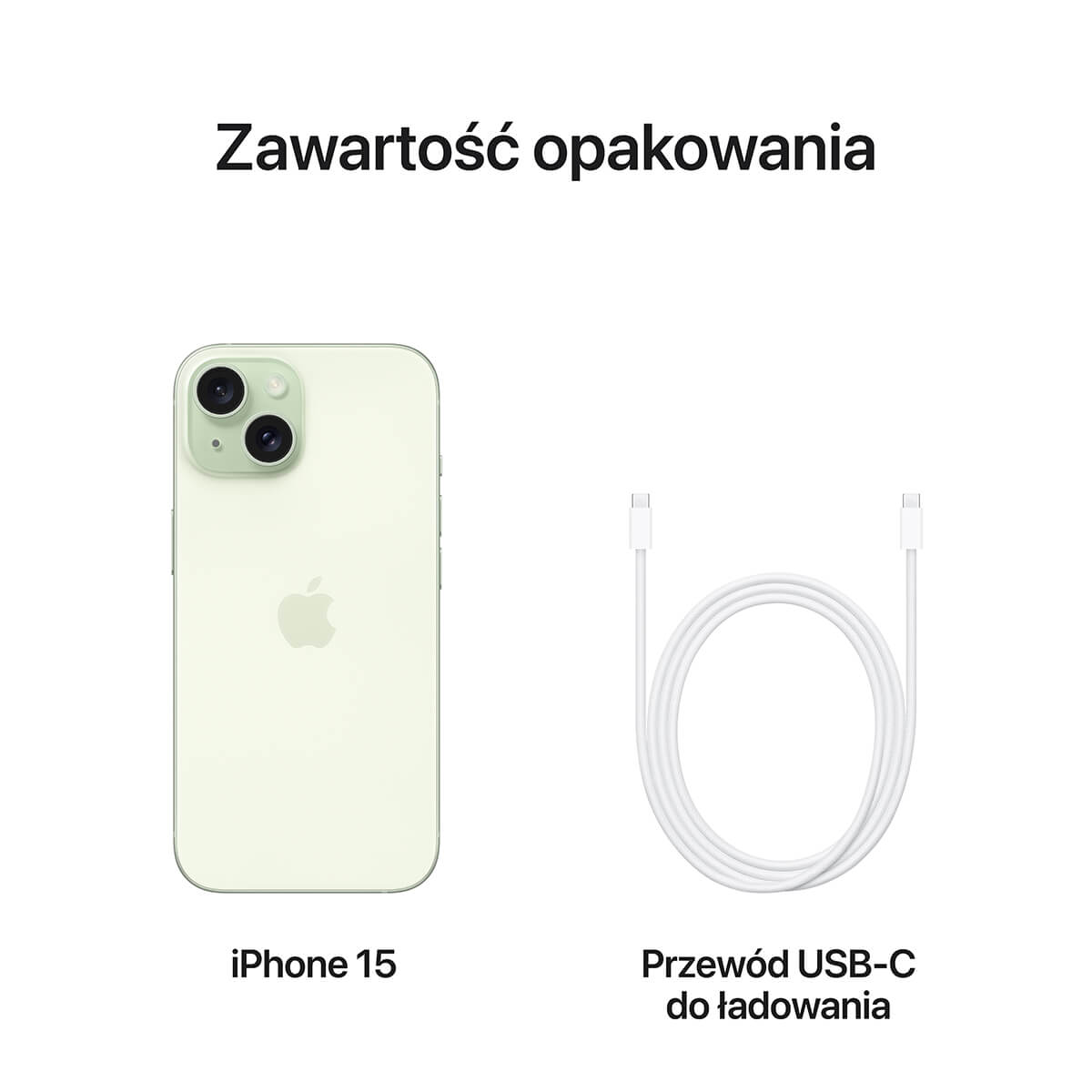 iPhone 15 Green - zestaw