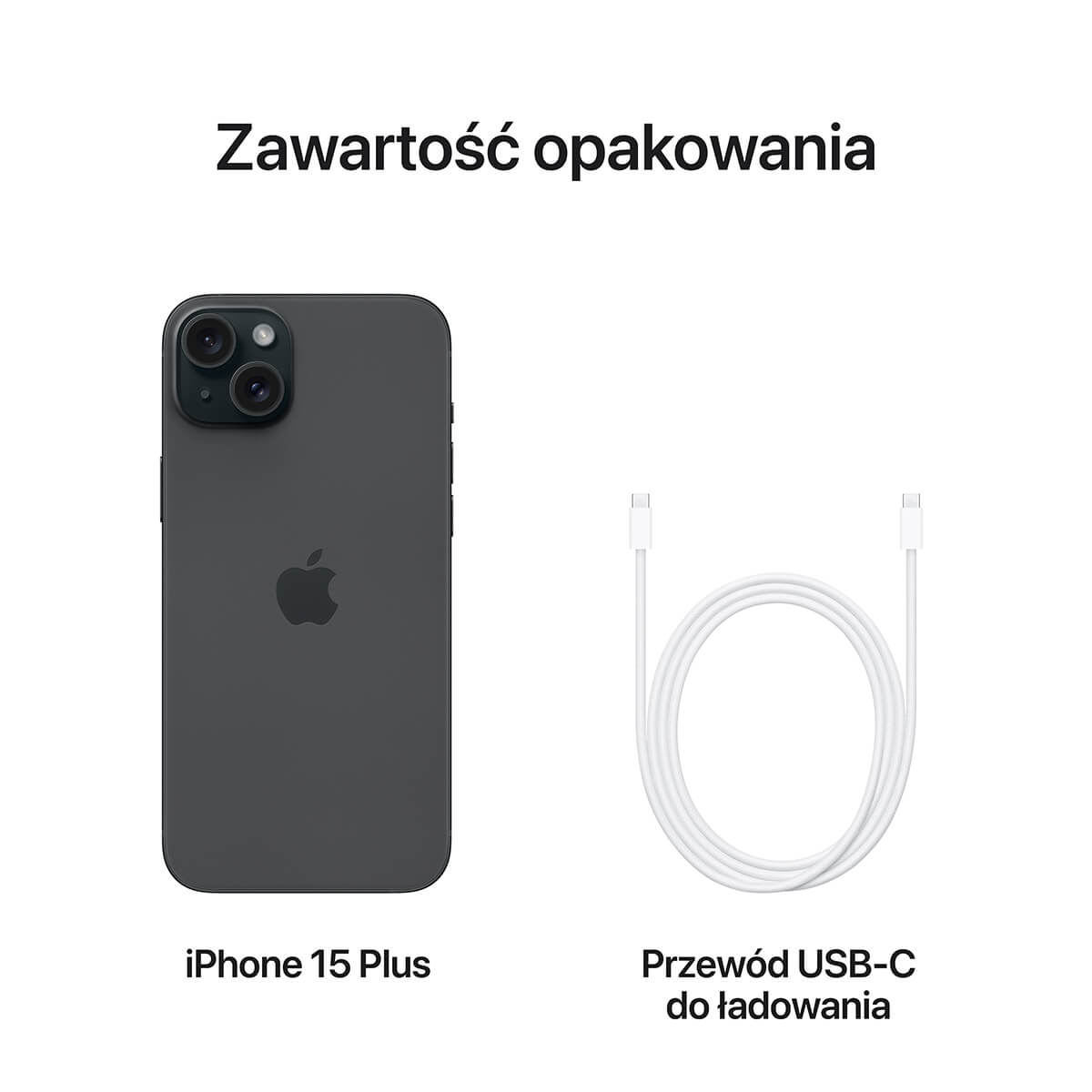 iPhone 15 Plus Black - zestaw