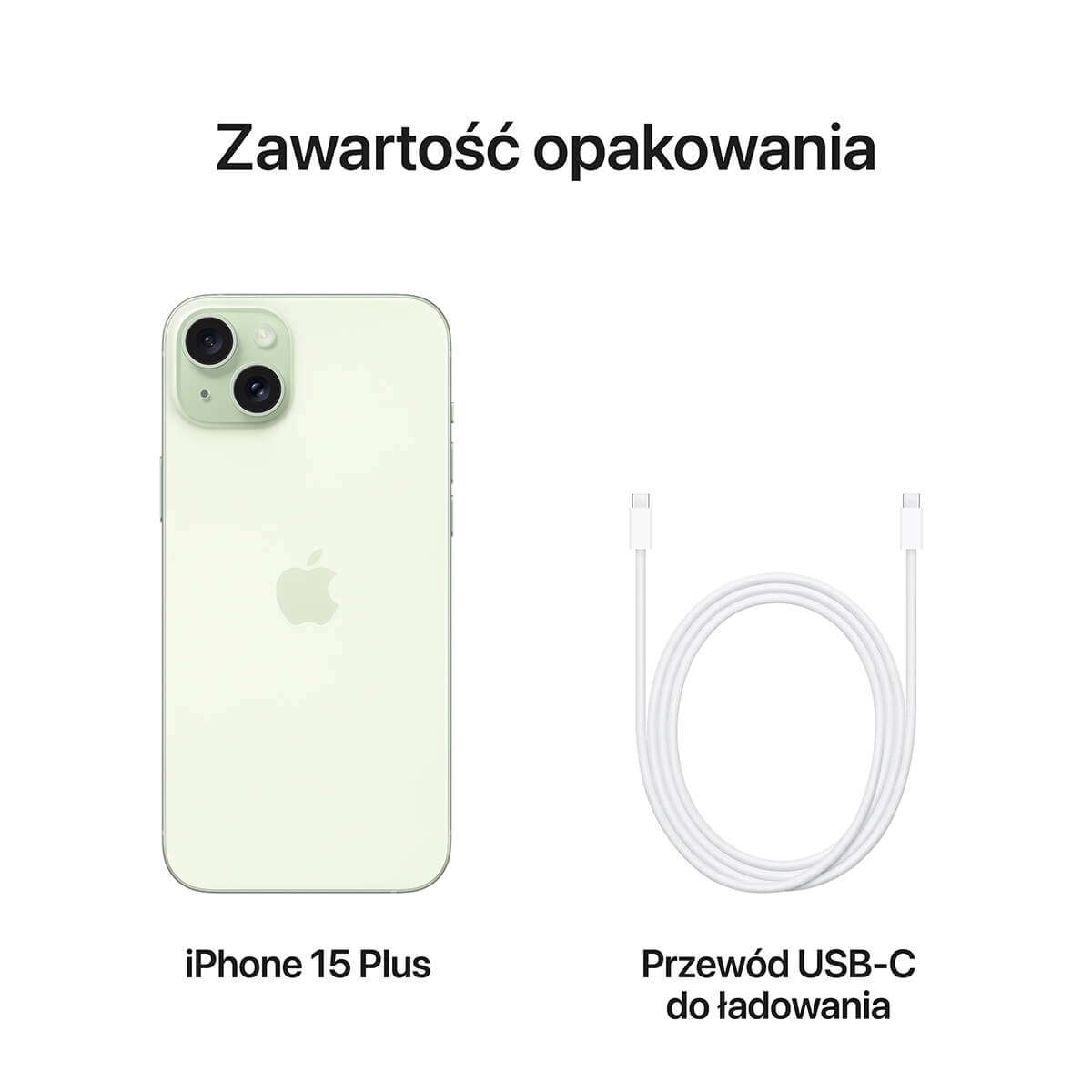 iPhone 15 Plus Green - zestaw