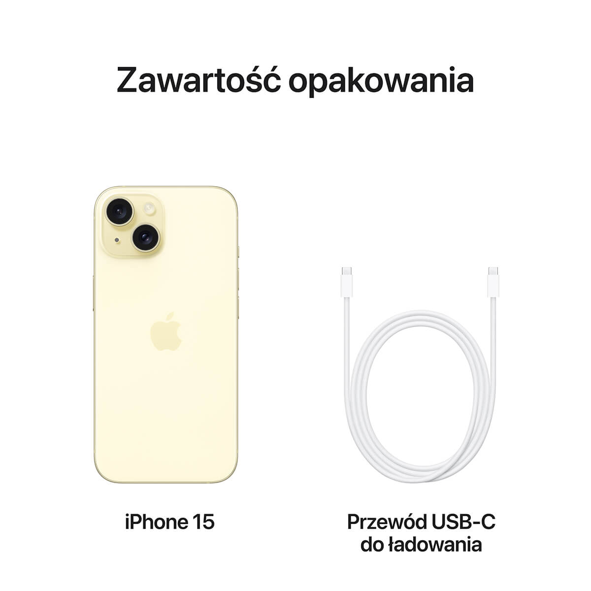 iPhone 15 Yellow - zestaw