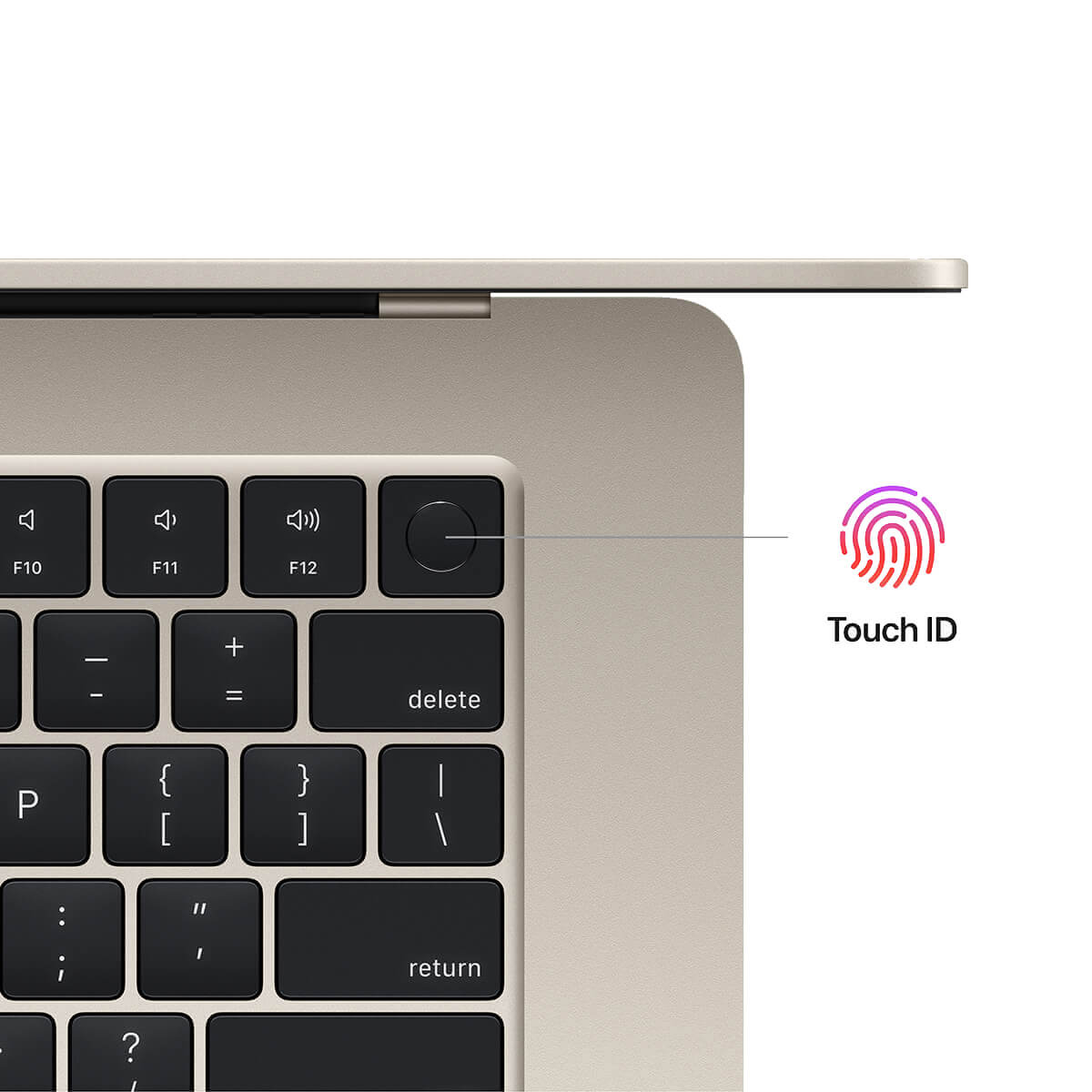 MacBook Air 15 cali M2 - układ klawiatury