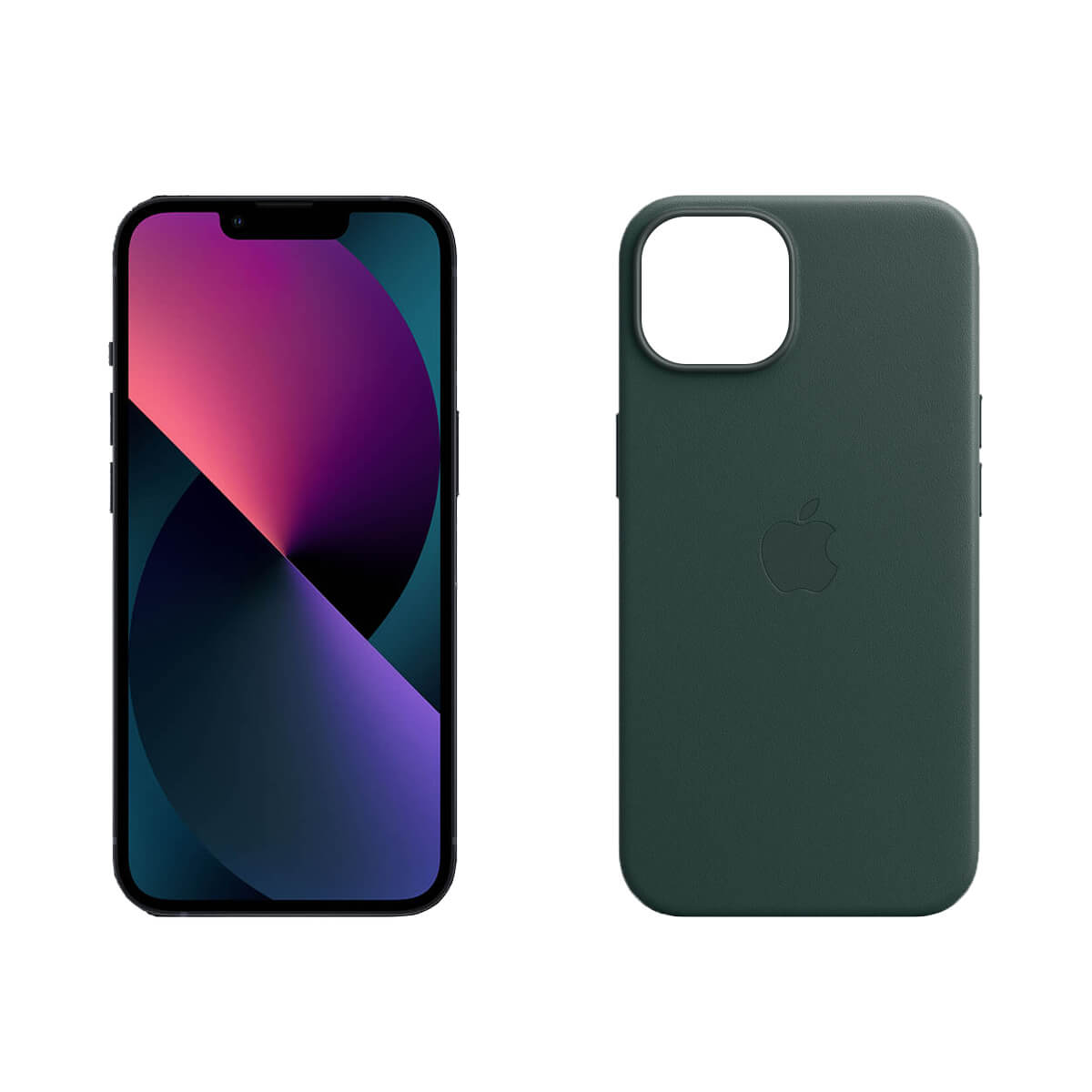 iPhone 13 + etui lesna zielen - zestaw