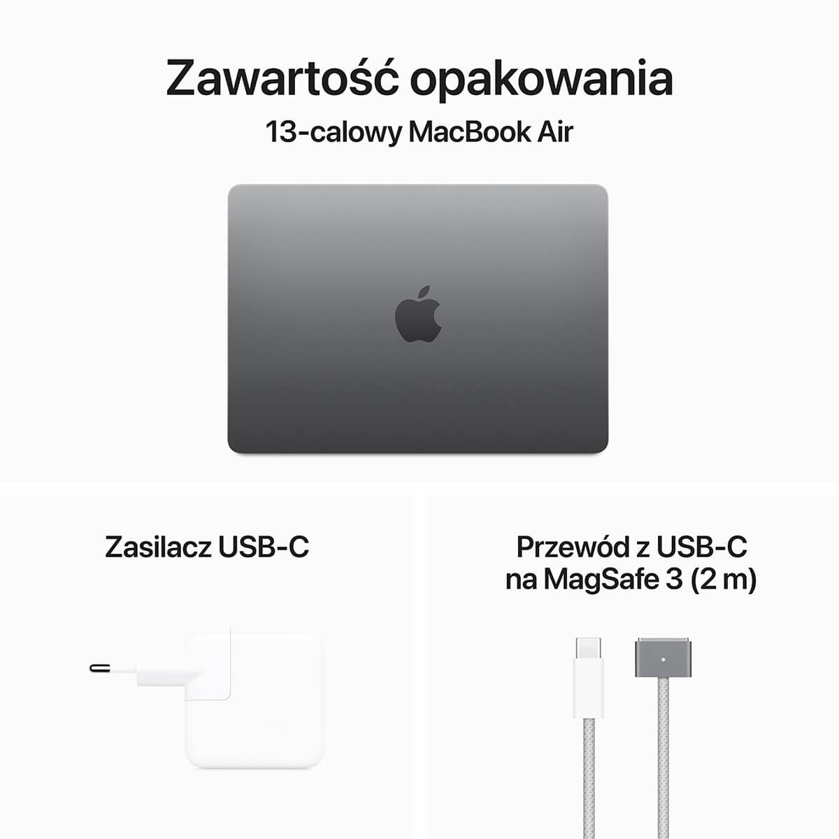 MacBook Air 13 cali M3 Zawartość opakowania