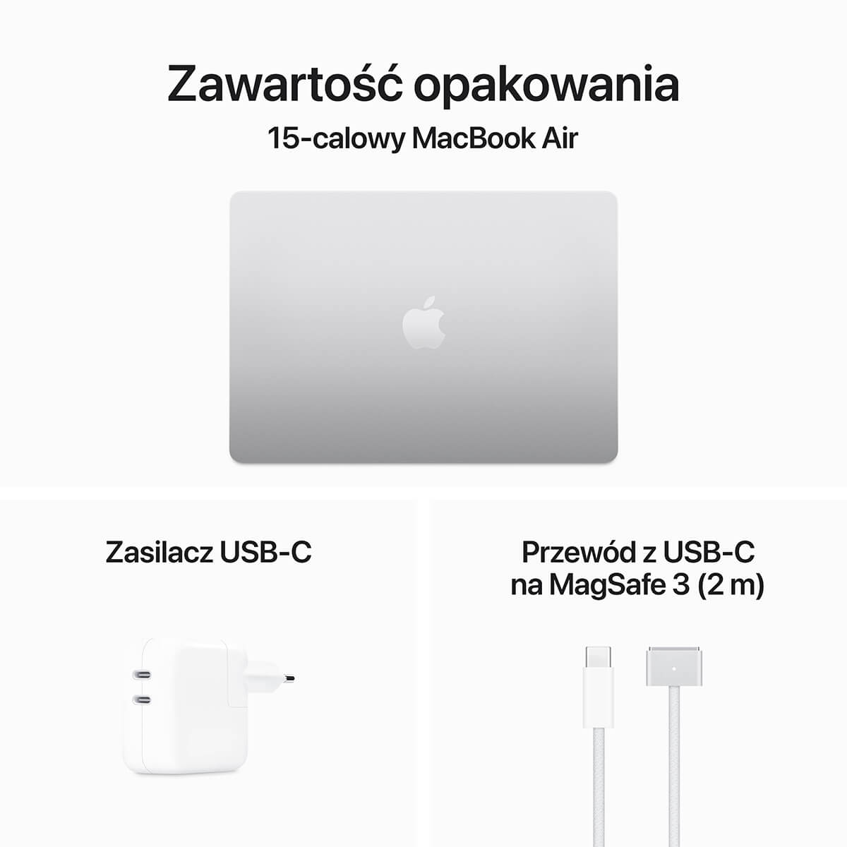 MacBook Air 15 cali M3 Zawartość opakowania