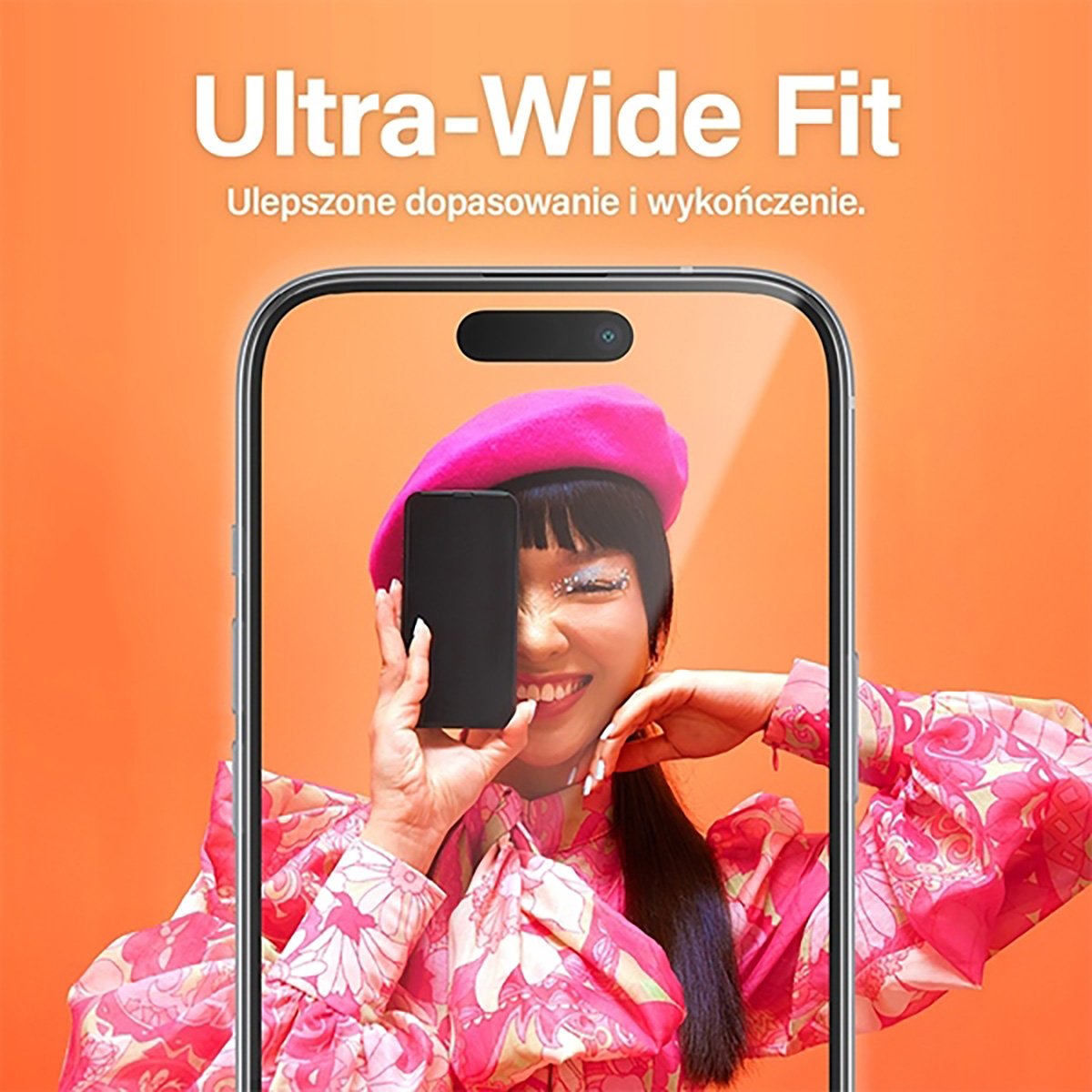 PanzerGlass Ultra-Wide Fit Szkło ochronne do iPhone 15 - czarna ramka