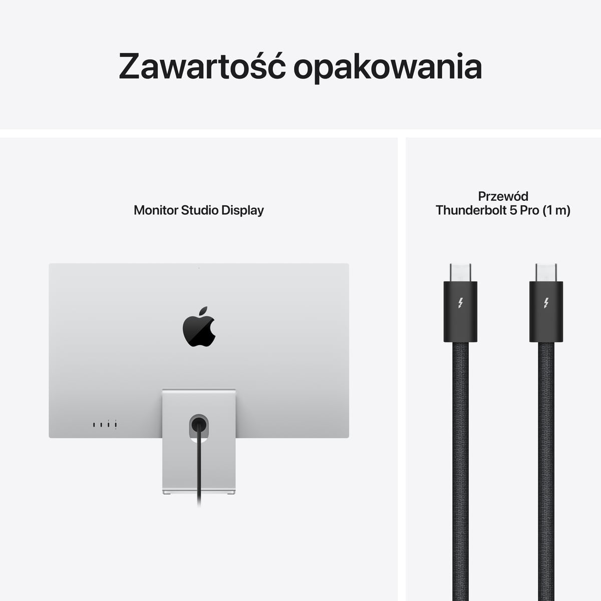 Zawartość opakowania Studio Display