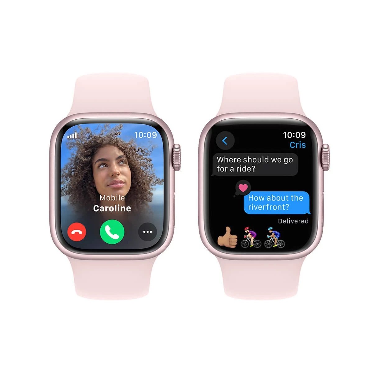 Apple Watch 9 GPS + Cellular 41mm Koperta z Aluminium Różowa z Paskiem sportowym Jasnoróżówym - MRHY3QP/A