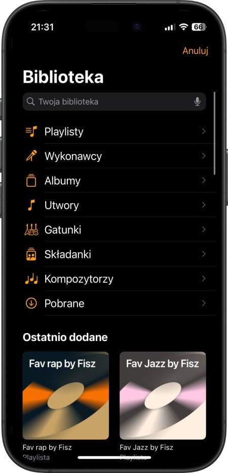 Zakup dźwięków w Apple Music