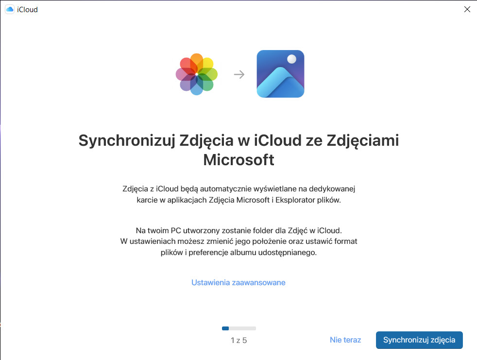 Microsoft - Zdjęcia w iCloud