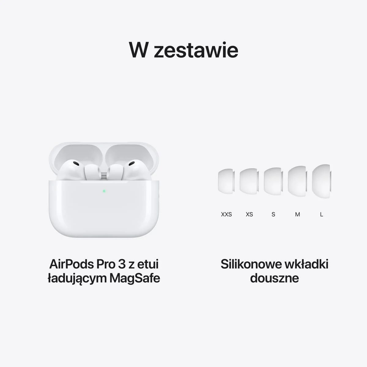 Apple AirPods Pro 3 z ANC Białe - MFHP4ZM/A
