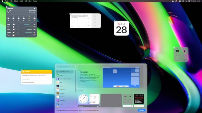 macOS Sonoma - Widżety