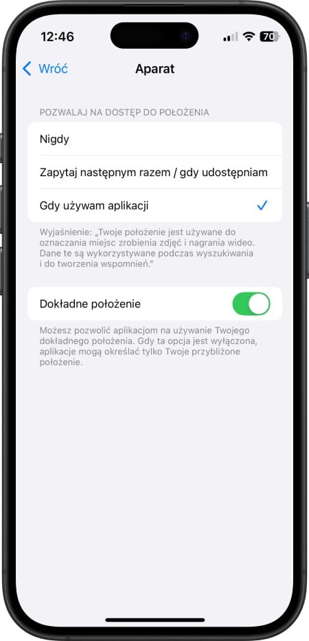 iPhone - aplikacje z dostępem do usługi lokalizacji