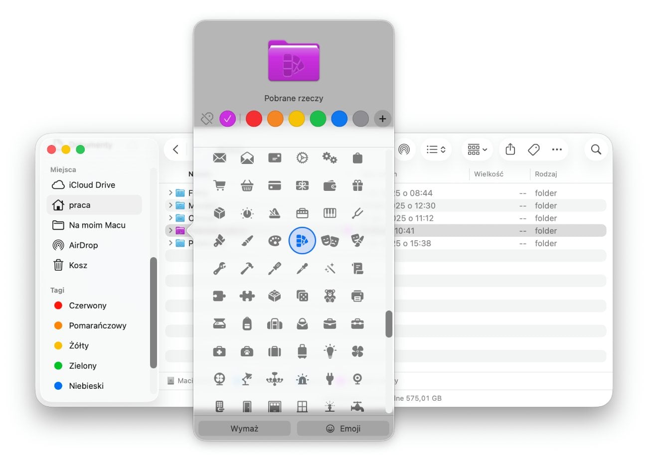 Personalizacja folderów