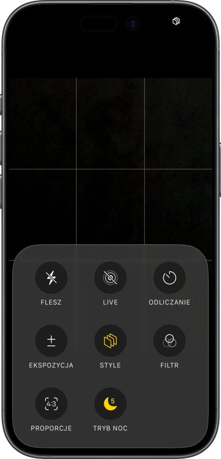 Style fotograficzne w iPhone w iOS 26