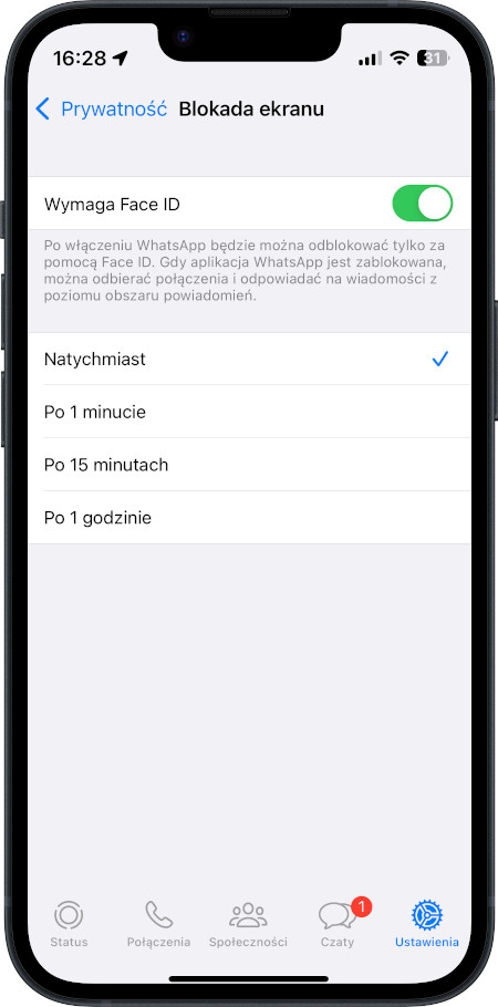 iPhone - ustawienie hasła dla aplikacji