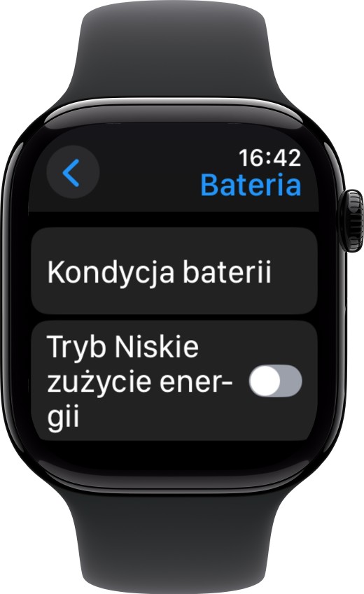 Sprawdzanie kondycji baterii w Apple Watch
