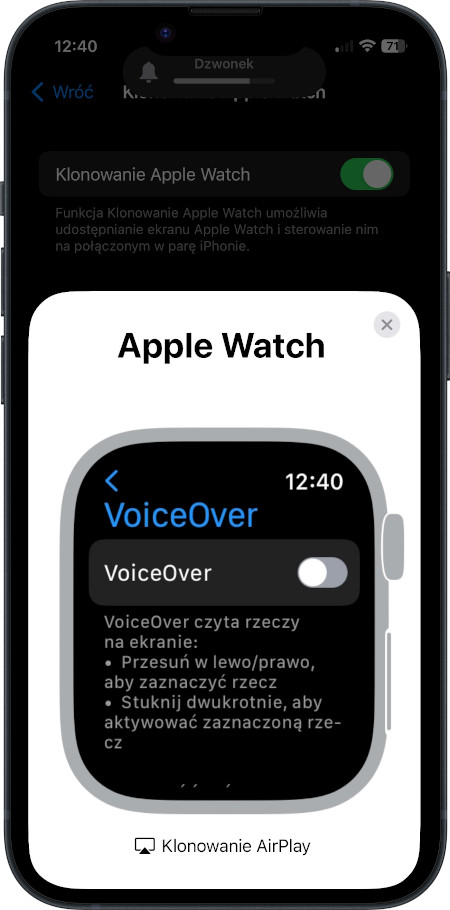 iPhone i Apple Watch - klonowanie