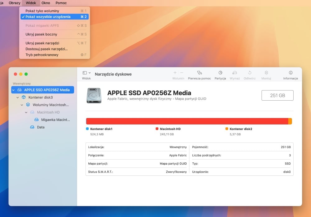 macOS - formatowanie dysku do systemu Windows