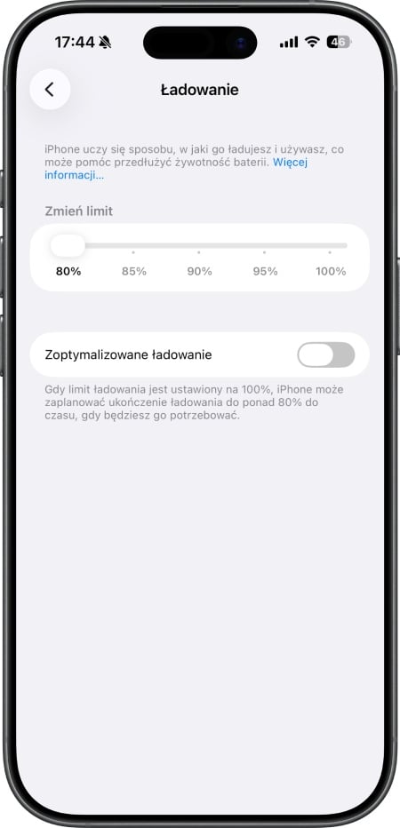 iOS - funkcja Zoptymalizowanie ładowanie