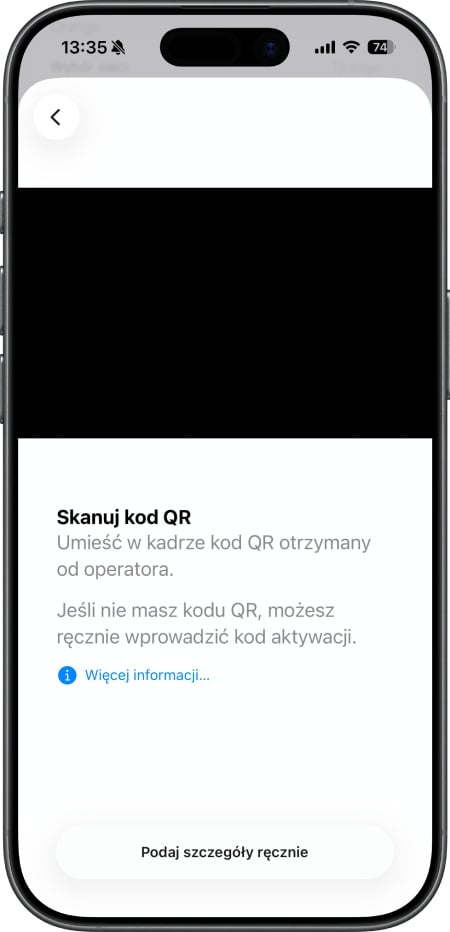 iOS - funkcja Skanuj kod QR