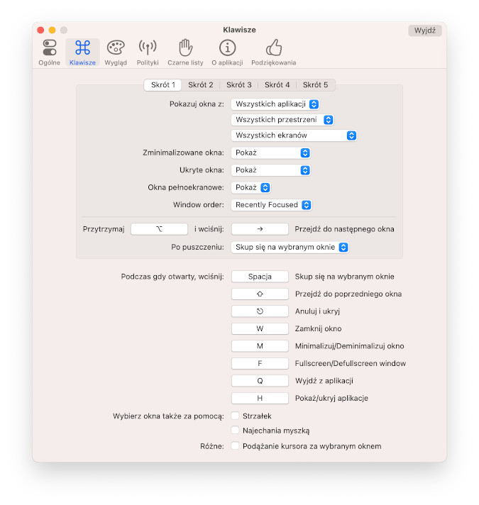 Komputer Mac - aplikacja AltTab