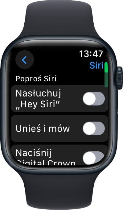 Jak włączyć Siri na Apple Watch