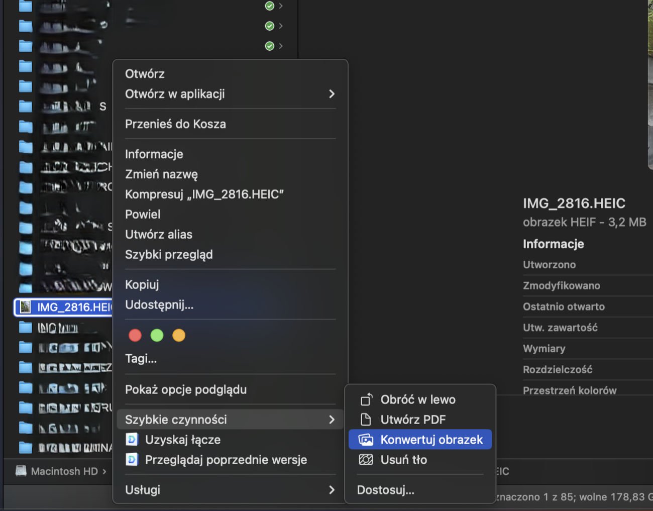 Mac - szybkie czynności - przekonwertowanie pliku HEIC na JPG
