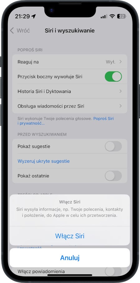 Jak włączyć Siri na iPhone