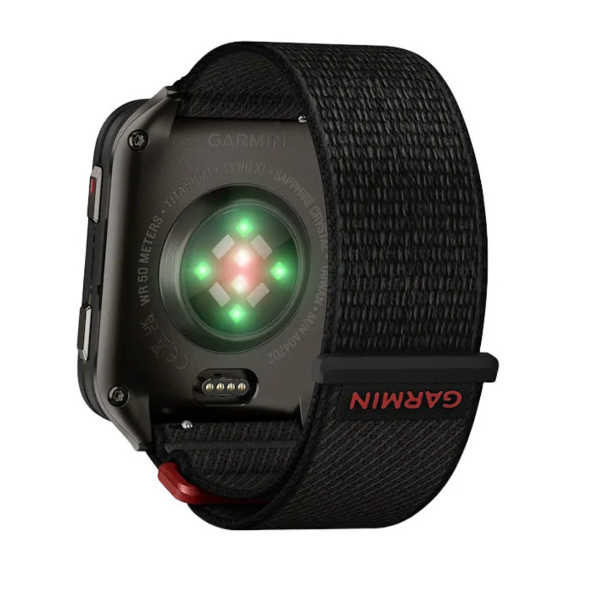 Venu X1 Black z tytanowym deklem w kolorze Slate i nylonowym paskiem ComfortFit w kolorze Black