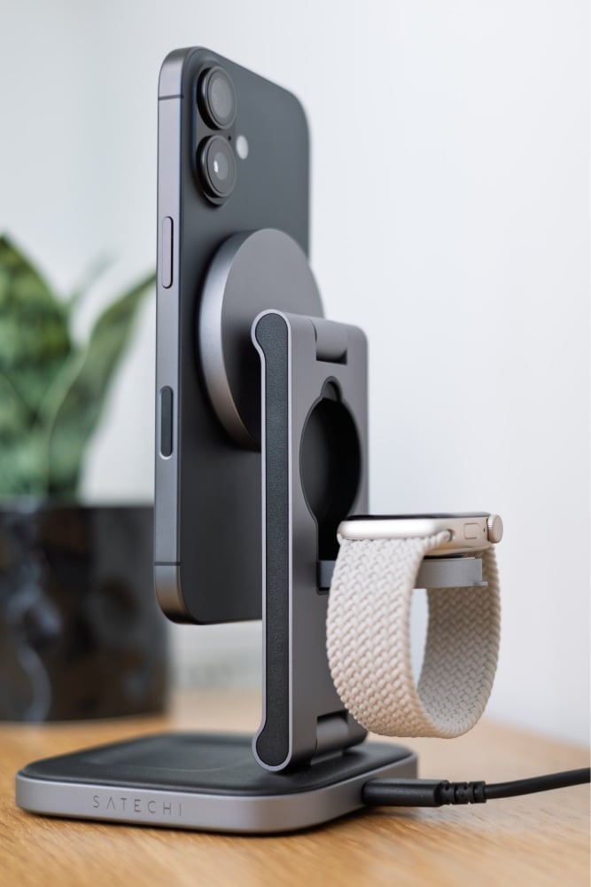 Satechi Foldable Charging Stand Składana ładowarka bezprzewodowa 3w1 Satechi Foldable Charging Stand Składana ładowarka bezprzewodowa 3w1