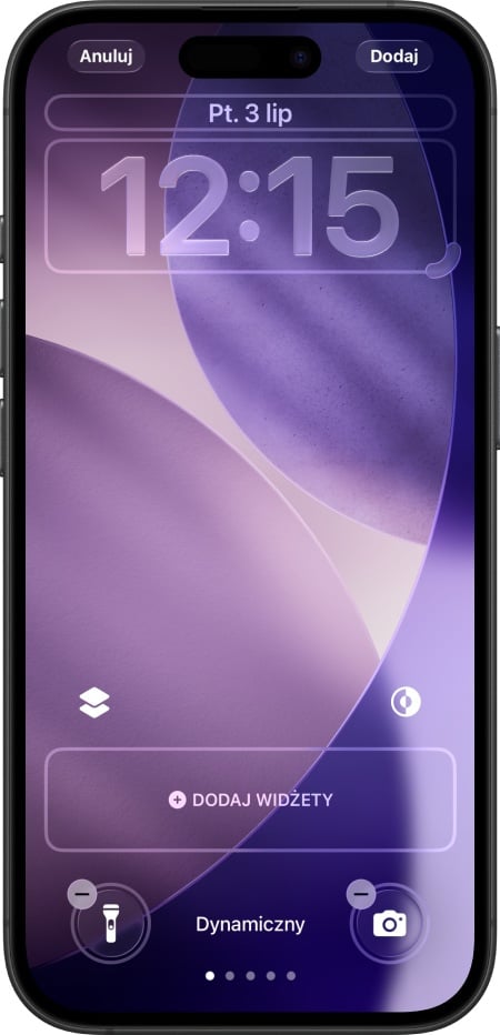 Fot. iOS - dodaj widżety